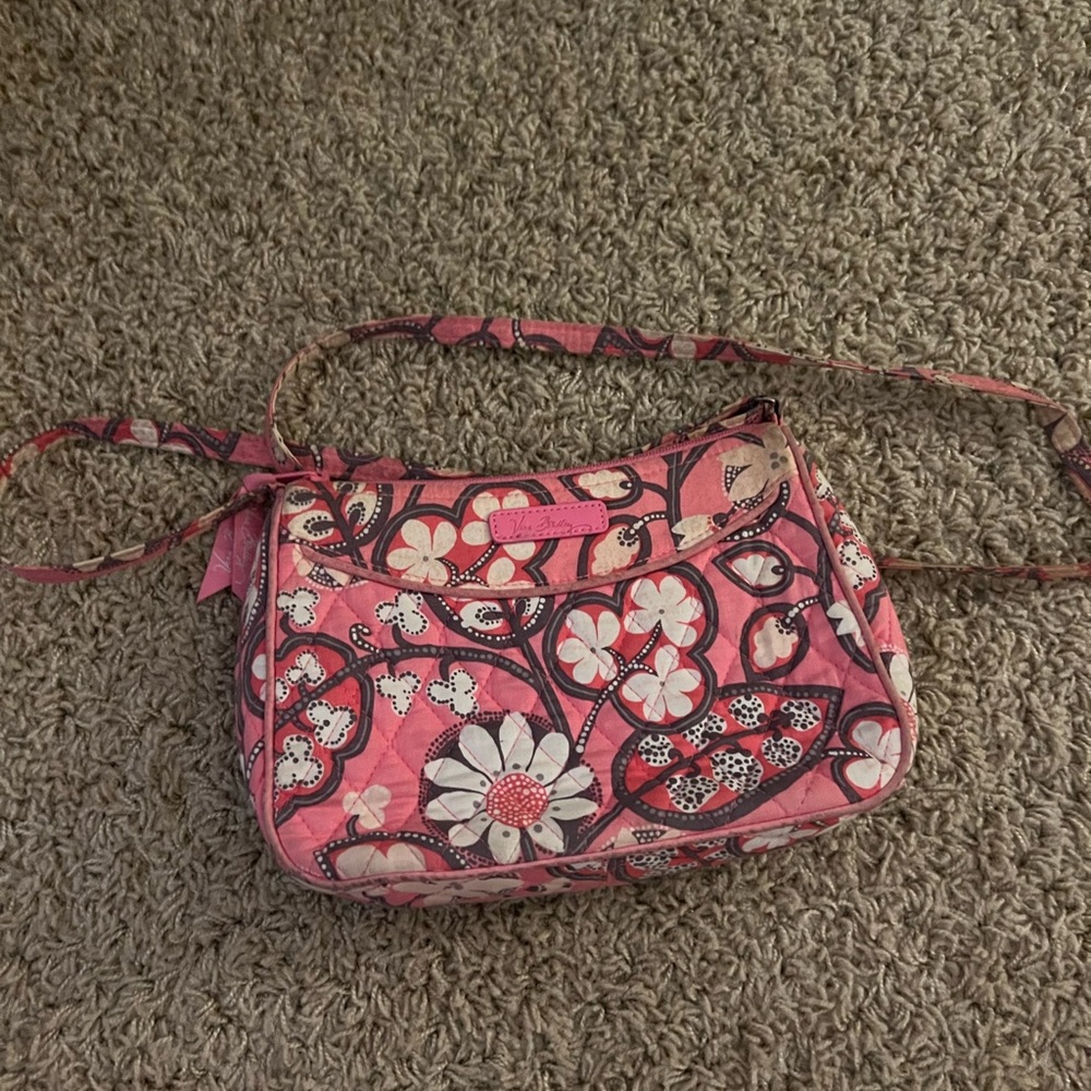 baby pink floral vera bradley purse